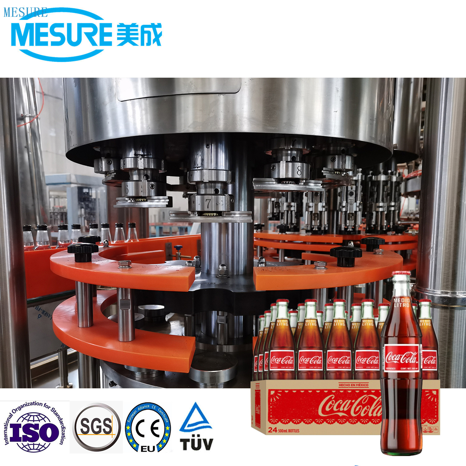 Efficient Glass Bottle Sparkling Carbonated Drink Filling Line Machinery