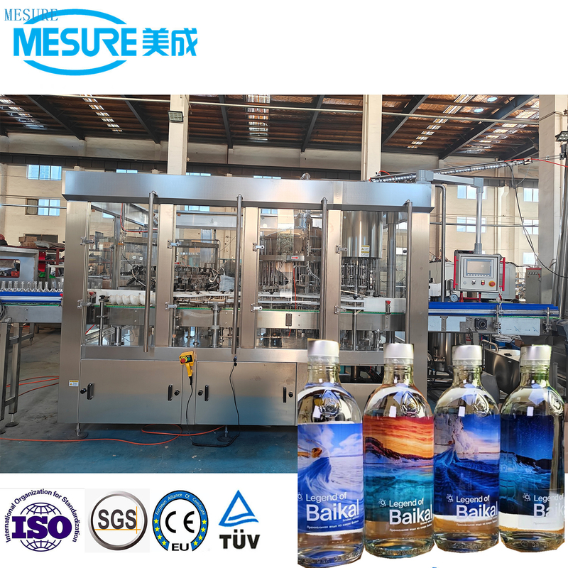 3-in-1 Rinsing-Filling-Capping Glass bottle pure water mineral water filling machine