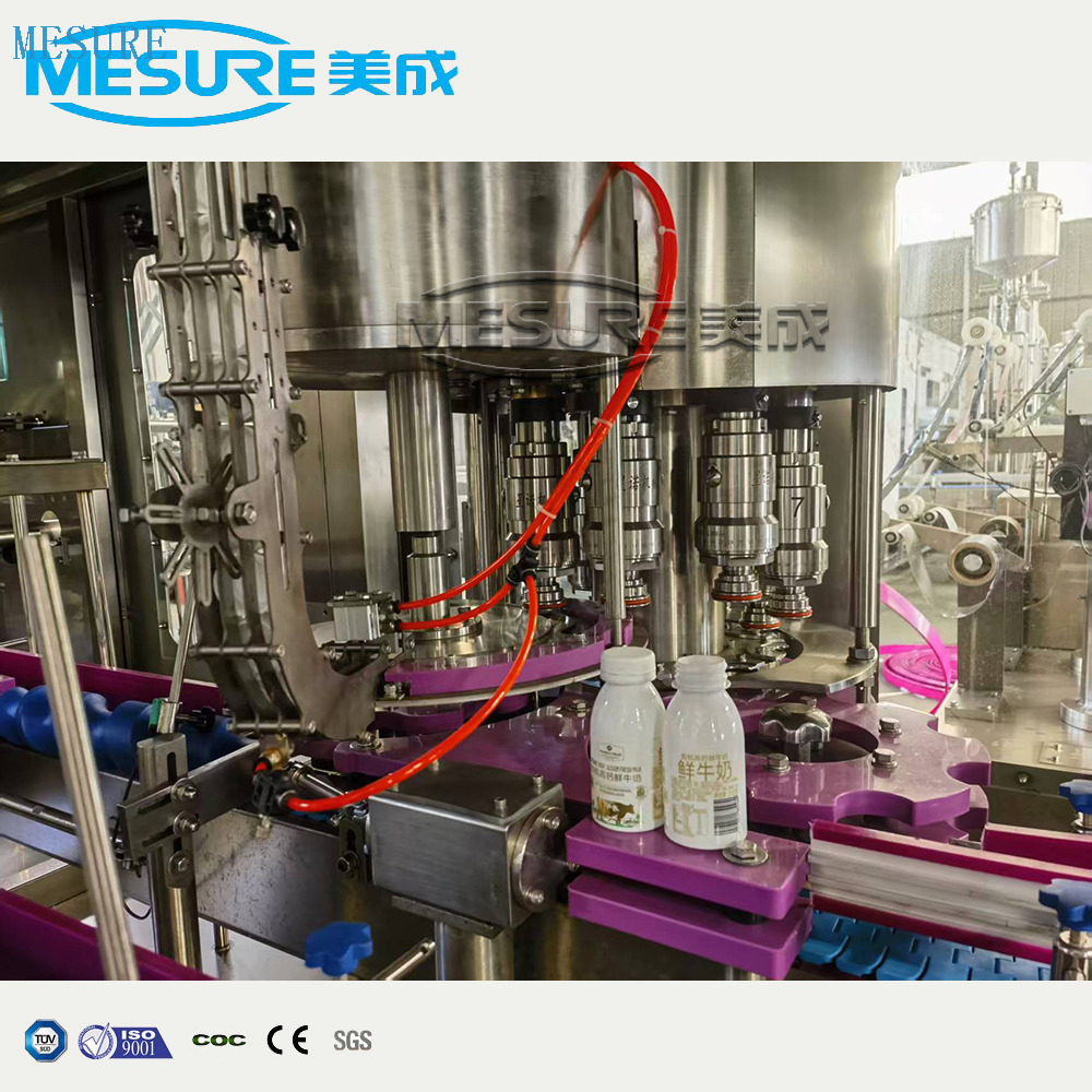 HDPE PET bottle Aluminum foil ESL cold store Milk Filling capping sealing Machine