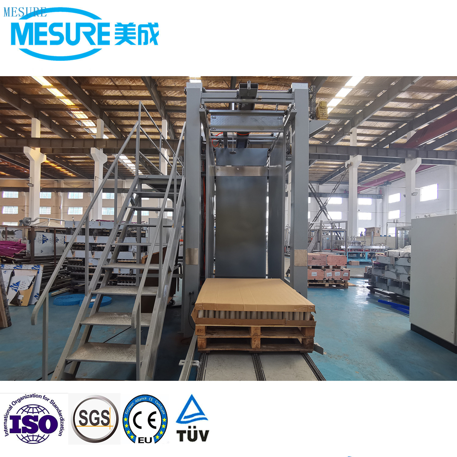 Automatic Column Type Robot Gantry Carton Box Case Pack 5 Gallon Glass Bottle Can Barrel Stacking High Low Position Depalletizer Palletizer System Machine Equipment