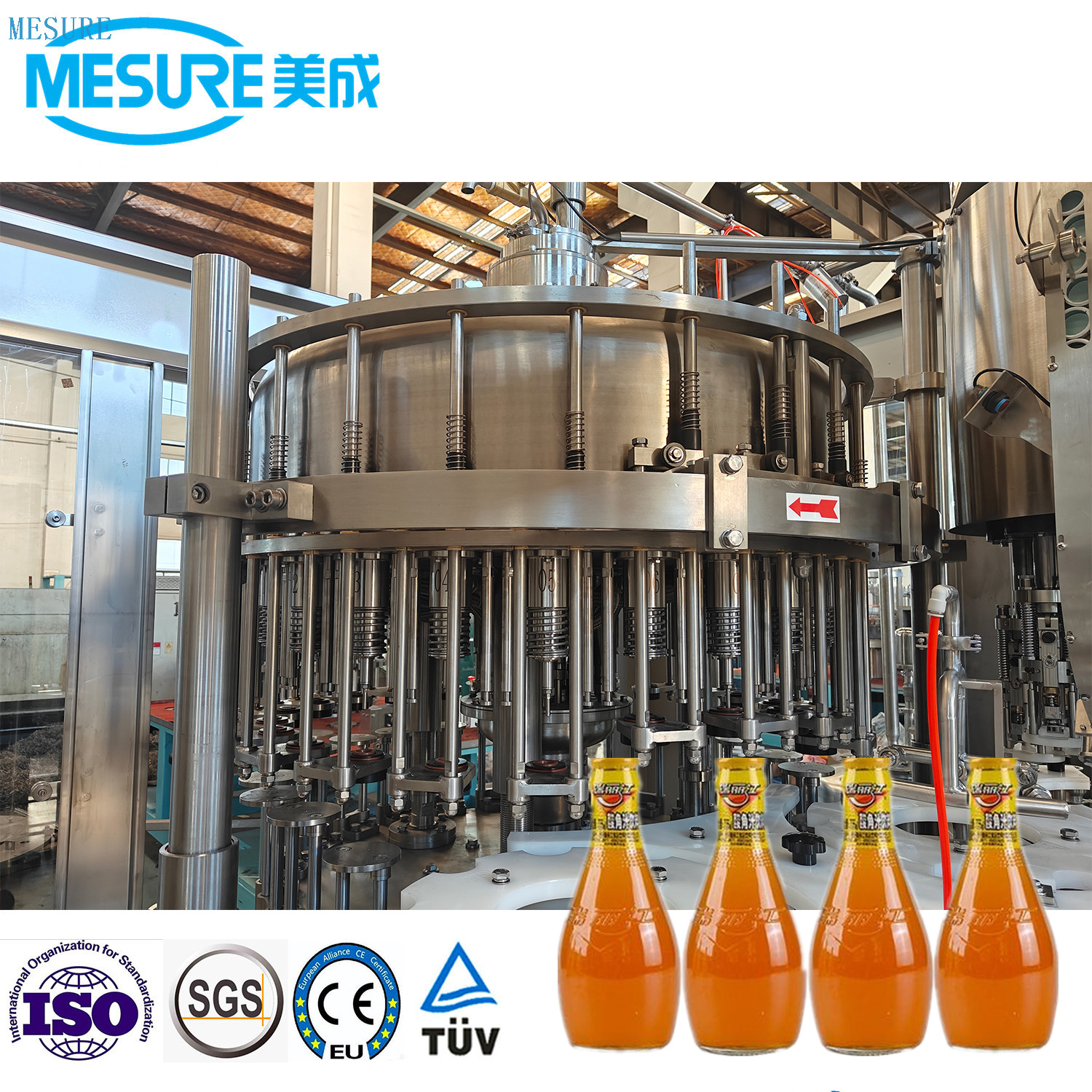 Automatice Glass Bottle Juice Filling Machine/ Juice Tea Beverage Filling Line