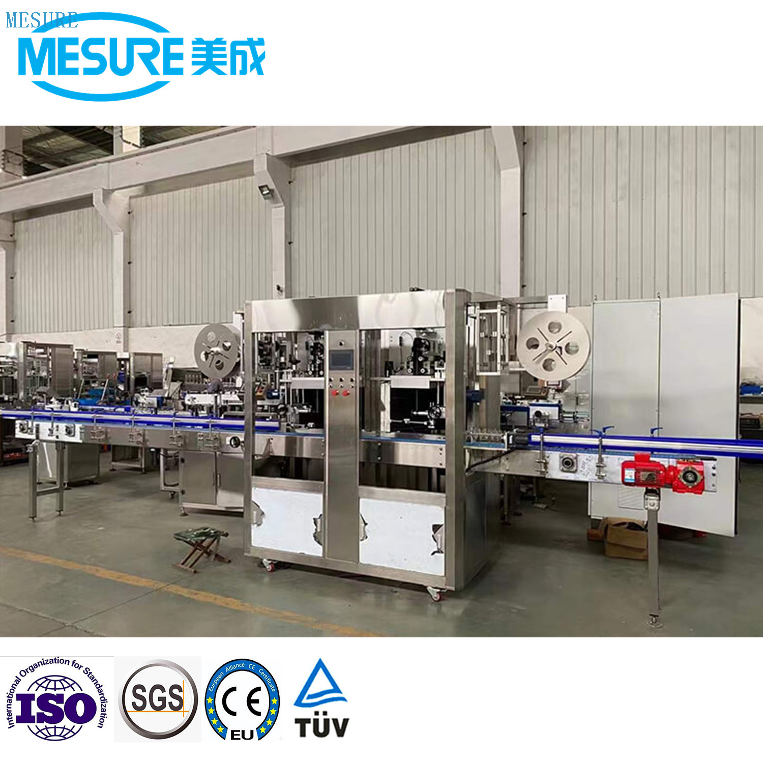 PET Glass Bottle Aluminum Can Cap PVC Film Steam Electrical Hot Shrink Sleeve Labeling Labeler Applicator Sealer Tunnel Machine