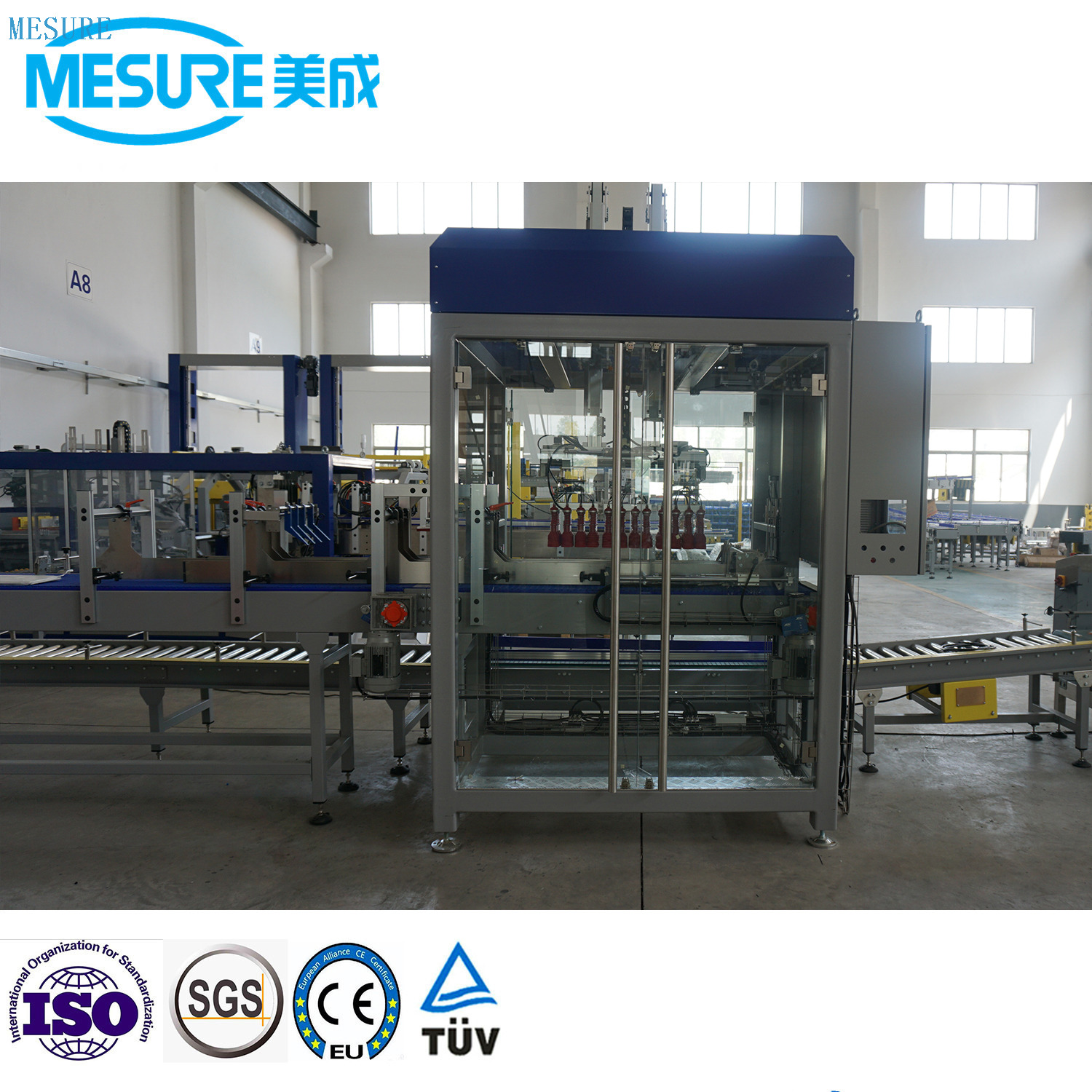 Tape Or Hot Melting Glue Box Case Unfolding Sealer Sealing Machine for Beverage PET Glass Bottle Tin Can 