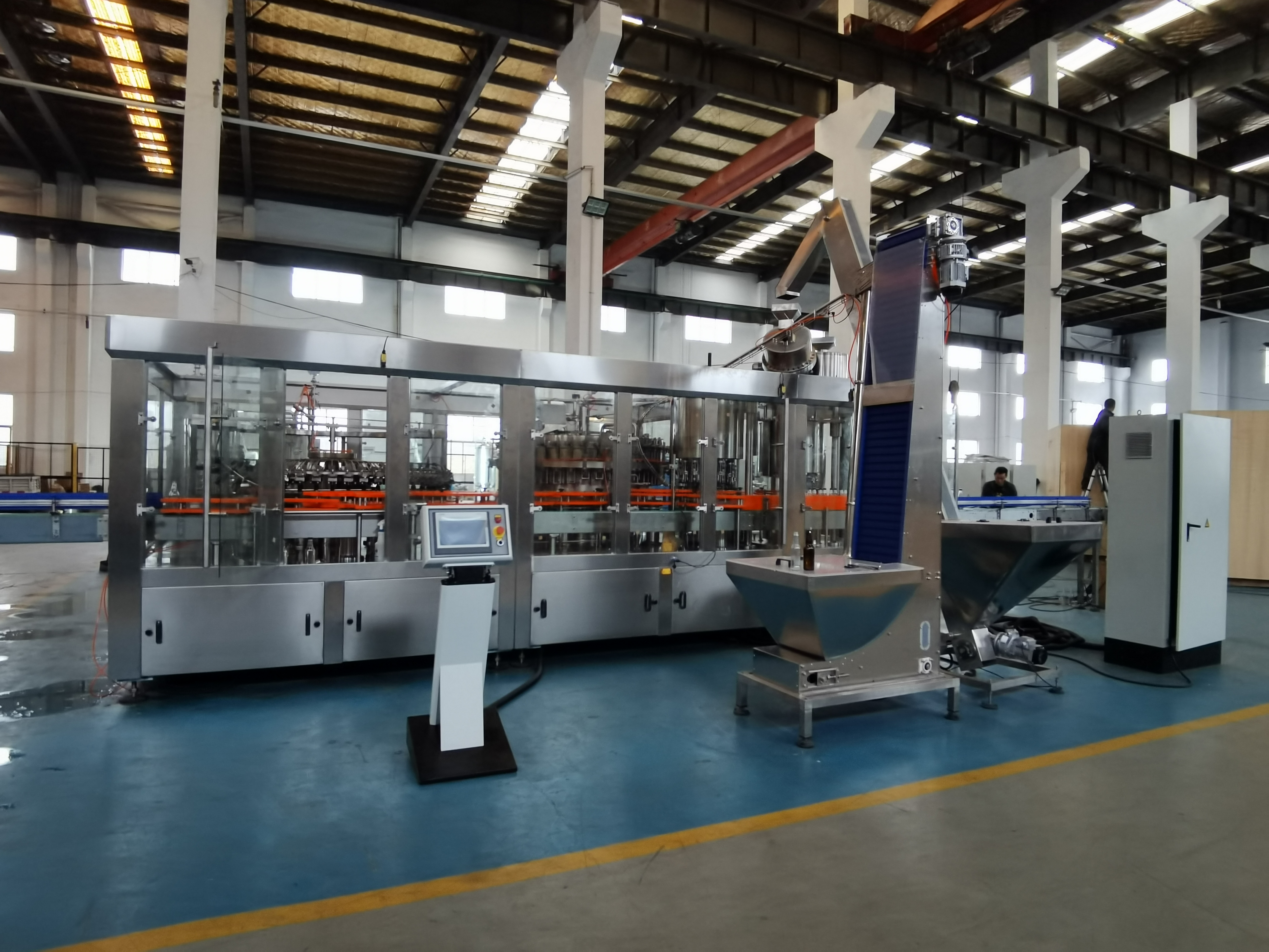 12000BPH Glass bottle carbonated drink filling line