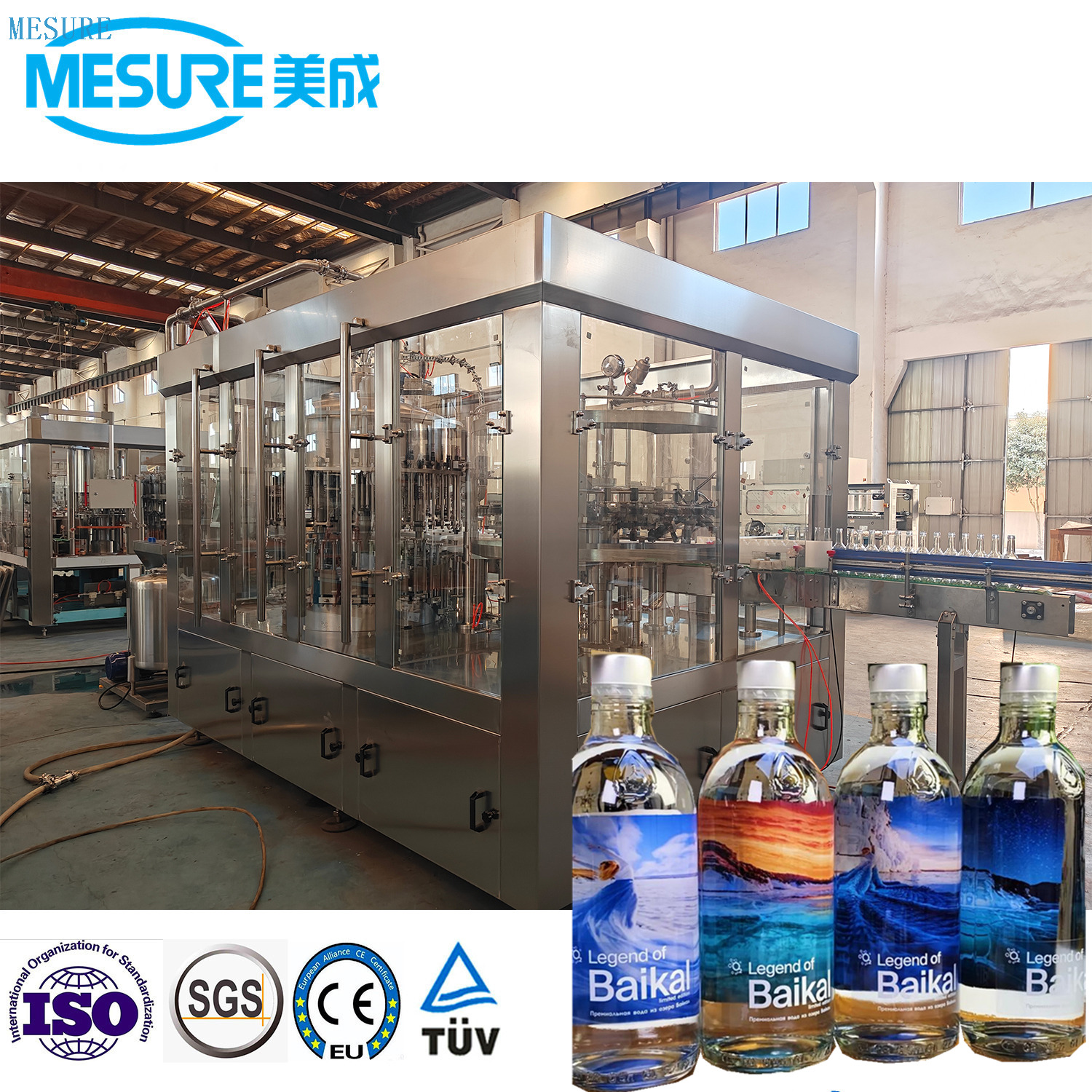 Full Automatic Glass Bottle Water Filling Machine/ Glass bottle filler