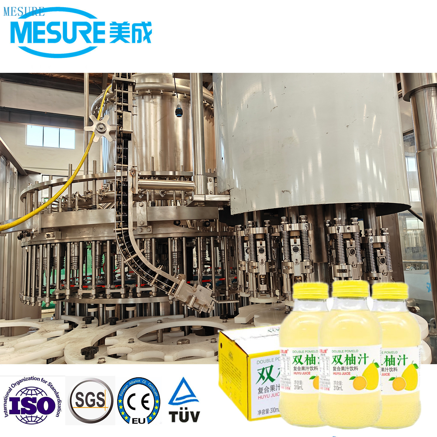 8000bph Glass Bottle Pulp Juice Making Machine 