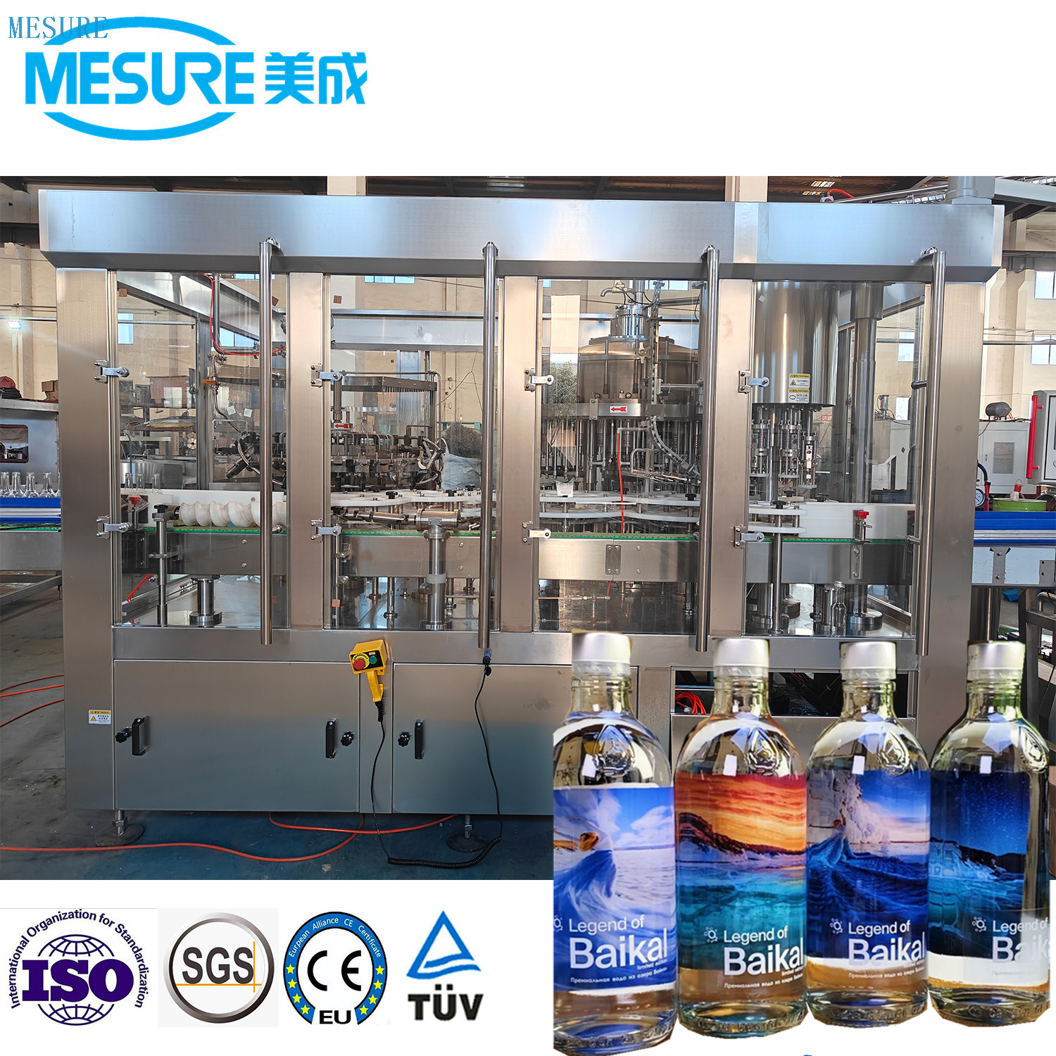 Full Automatic Glass Bottle Water Filling Machine/ Glass bottle filler