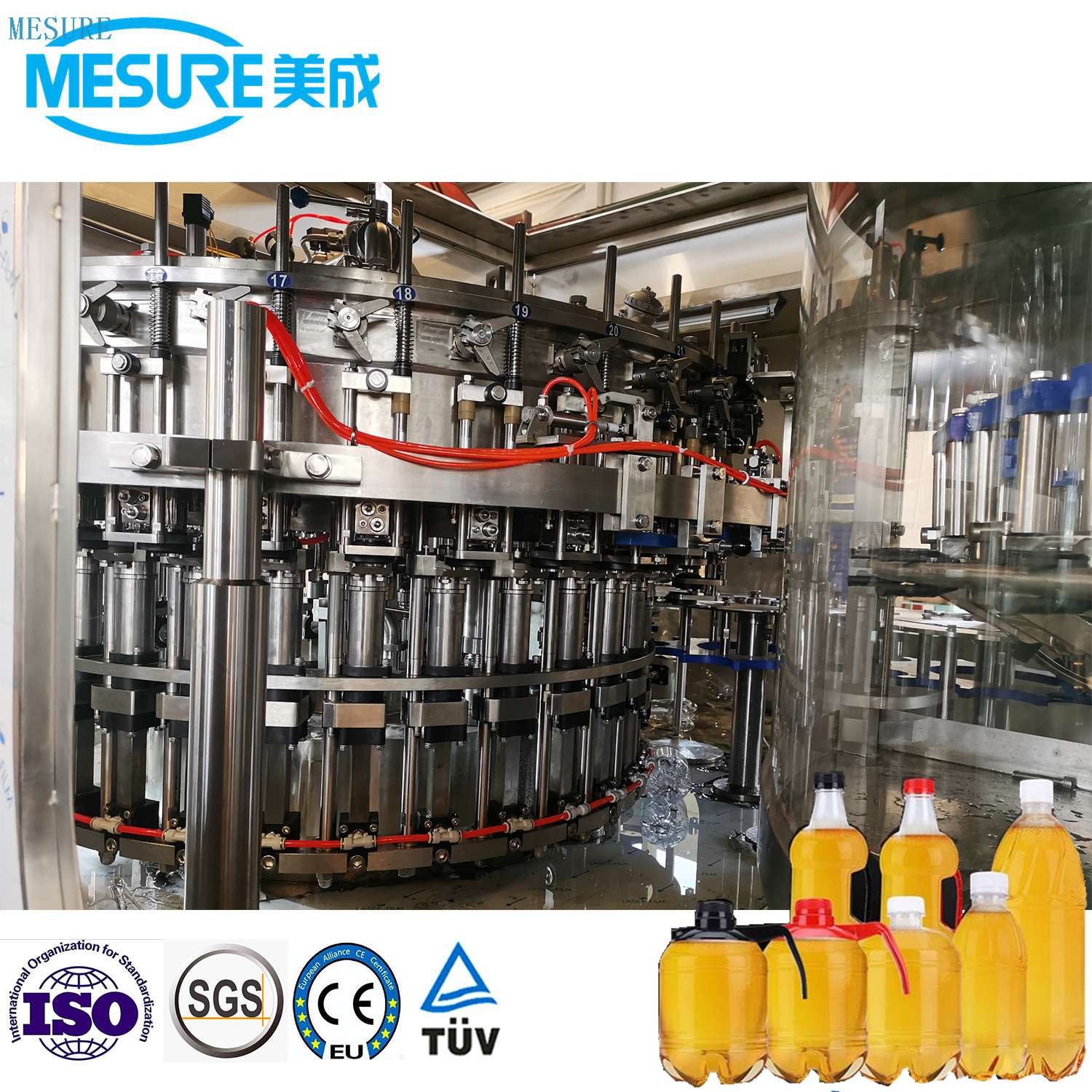 Factory Automatic Liquid Manufacturing Bottling Packaging System for PET Beer Precision Line 