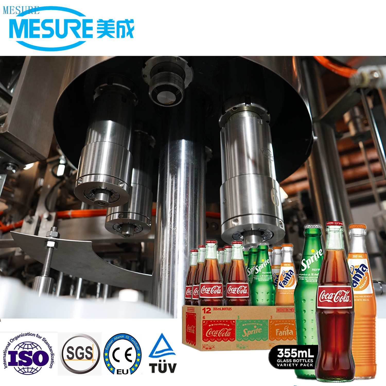 High-Speed Carbonated Beverage Bottling Line with Rinsing Filling Capping 