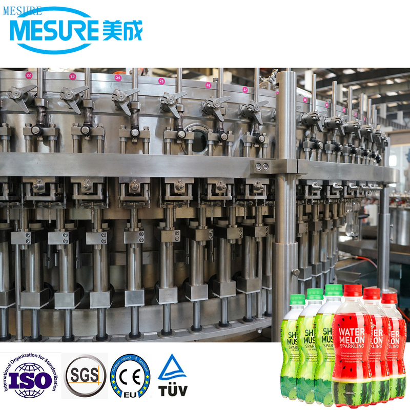 1500BPH PET Bottle Soft Drink Sparkling Water Filling Machine 