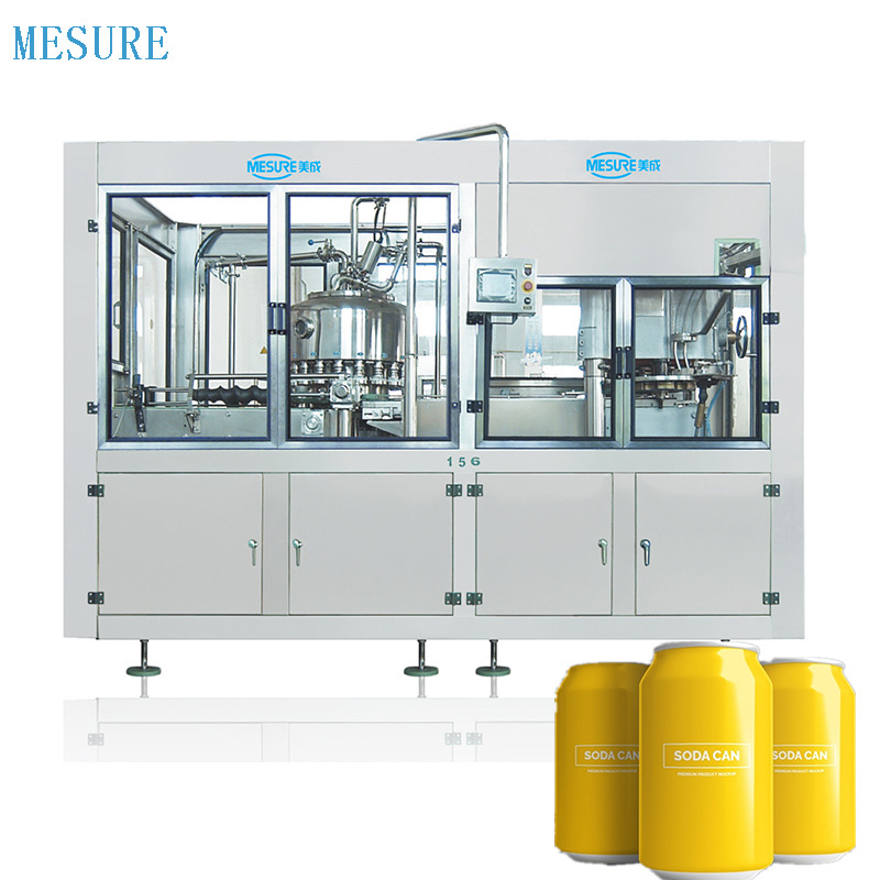 Compact Carbonated Can Filling Line for Small Business, Adjustable Setup