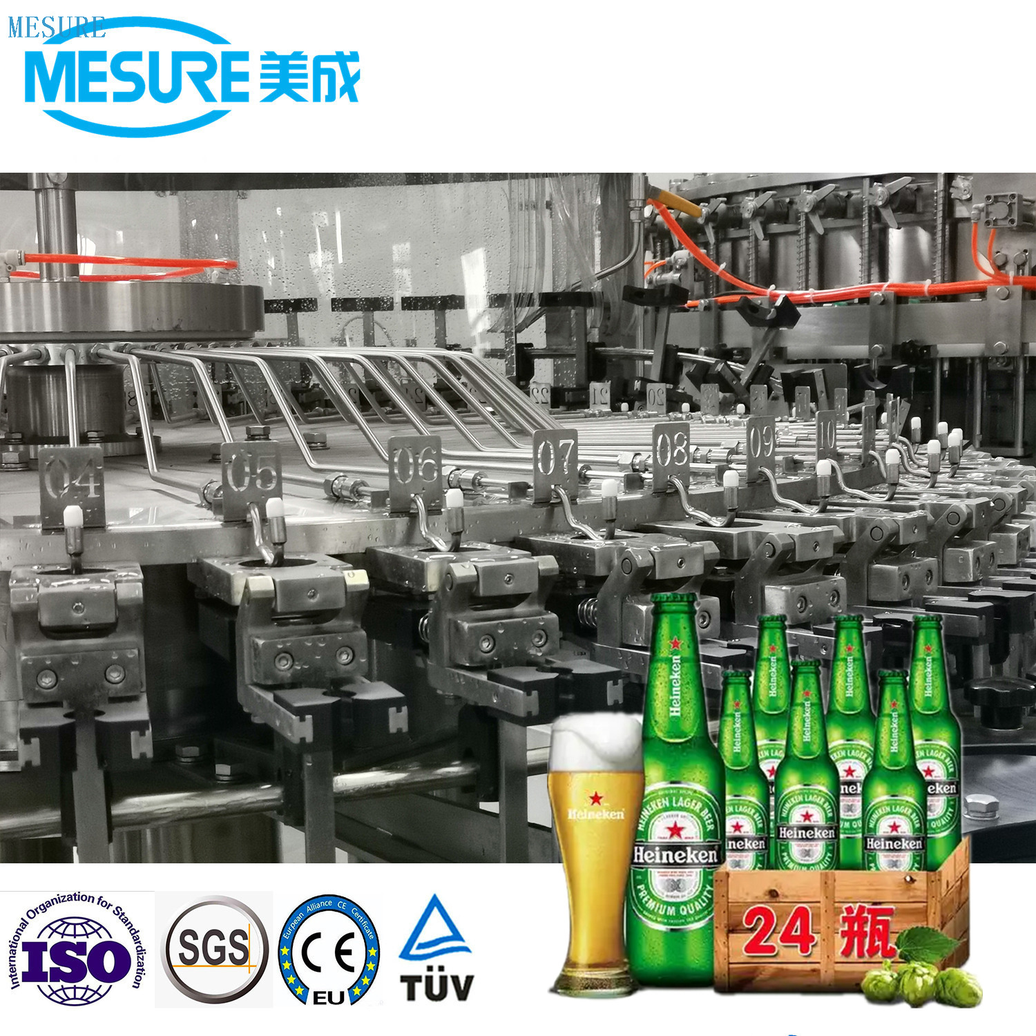 Glass Bottled Craft Beer Filling Complete Line ROPP CAP 