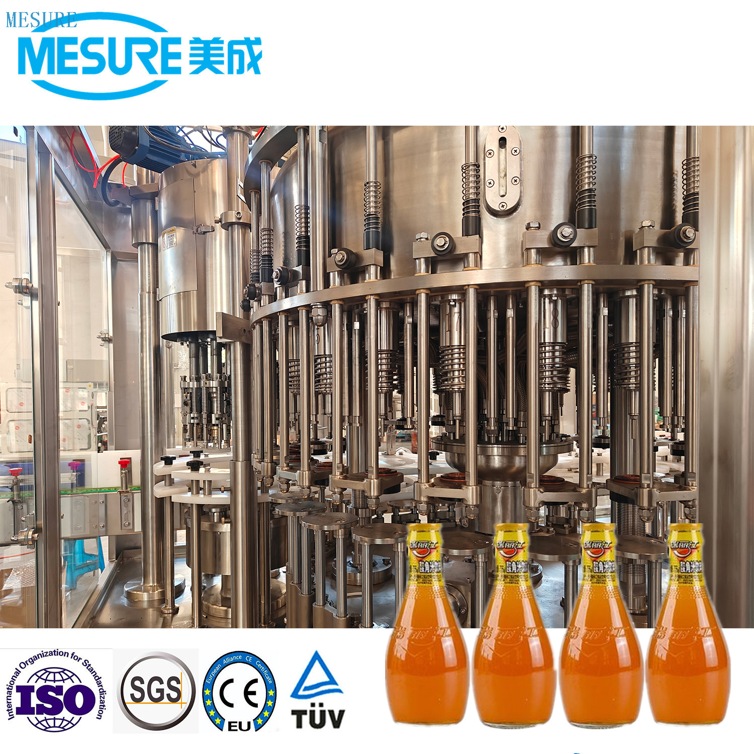 Automatice Glass Bottle Juice Filling Machine/ Juice Tea Beverage Filling Line