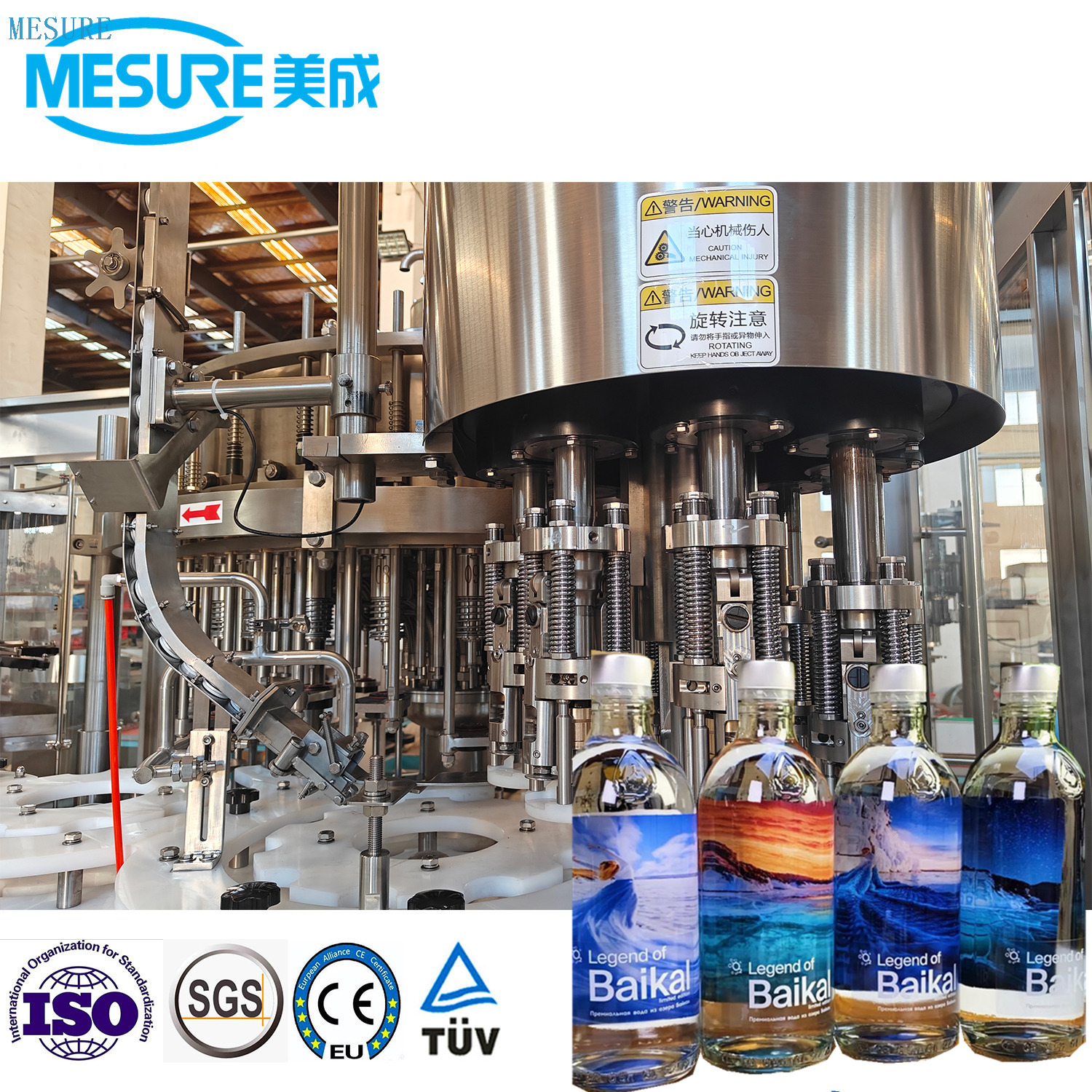 Full Automatic Glass Bottle Water Filling Machine/ Glass bottle filler