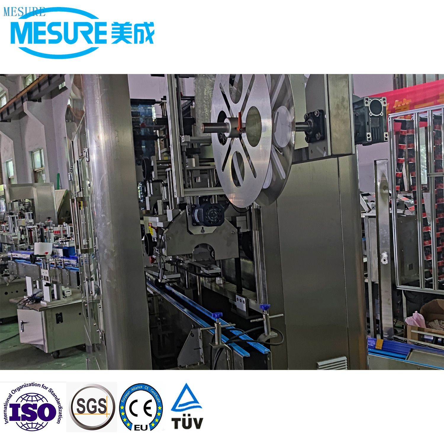 PET Glass Bottle Aluminum Can Cap PVC Film Steam Electrical Hot Shrink Sleeve Labeling Labeler Applicator Sealer Tunnel Machine