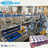 Automatic L type Linear Two or One Reel Roll PE Film Carton Pad or Tray Added Heat Shrink Wrapping Machine for Bottle Can Drinks