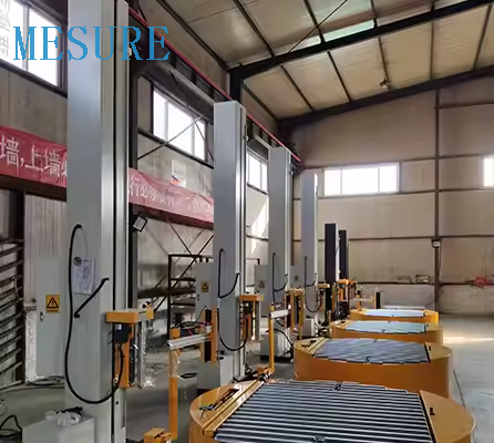 Automatic online Turntable Pallet Stretch Film Wrapping wrapper Machine