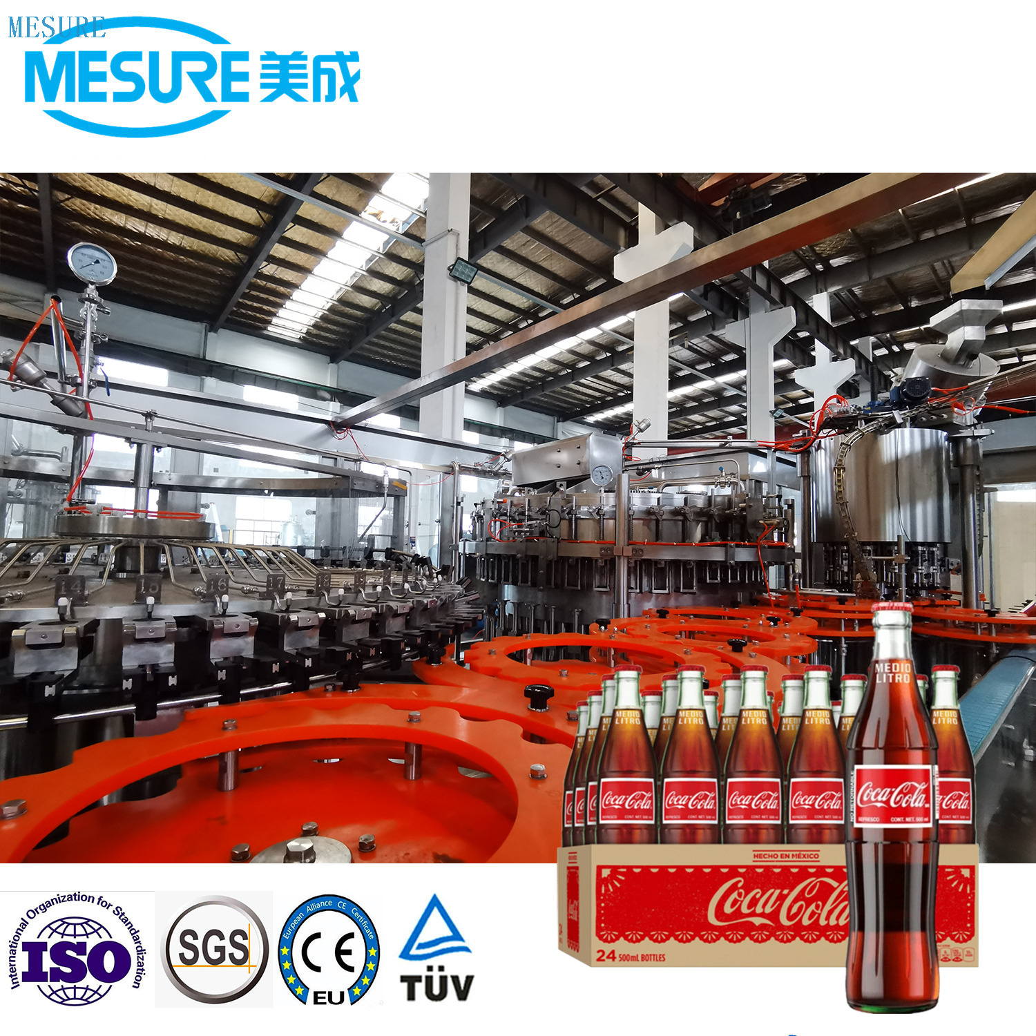 Efficient Glass Bottle Sparkling Carbonated Drink Filling Line Machinery