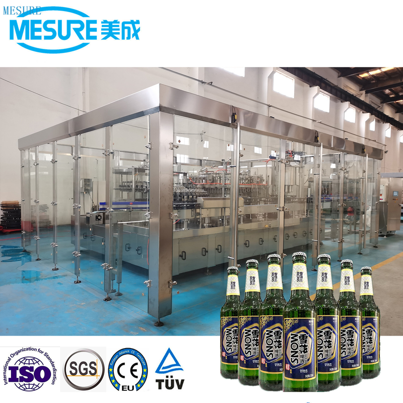 24000BPH Glass Bottled Craft Beer Filling Complete Line ROPP Cap 