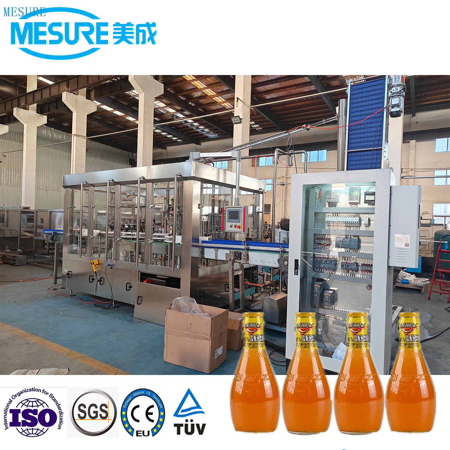 Automatice Glass Bottle Juice Filling Machine/ Juice Tea Beverage Filling Line