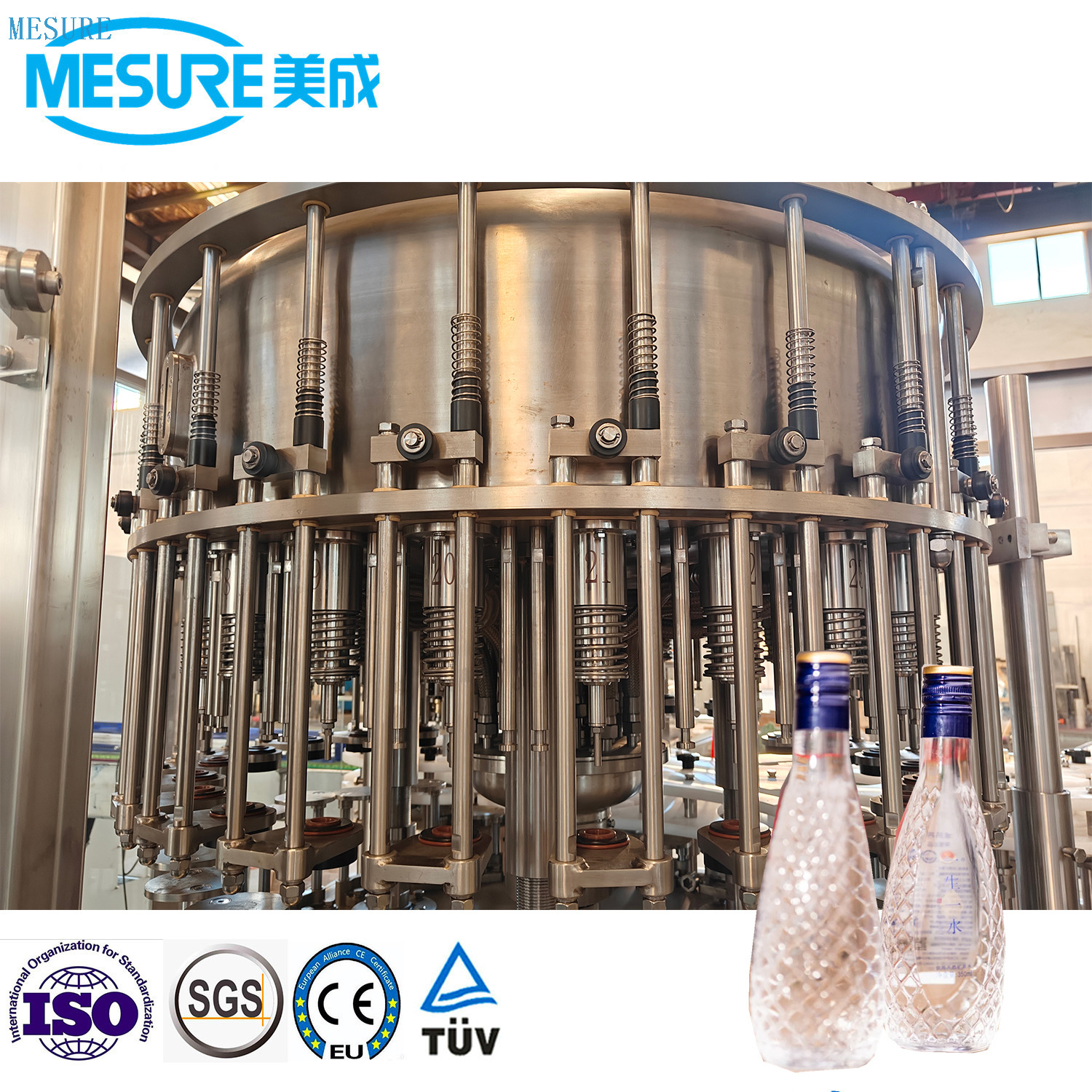 Glass bottle liquid water filling machine/ Water production line