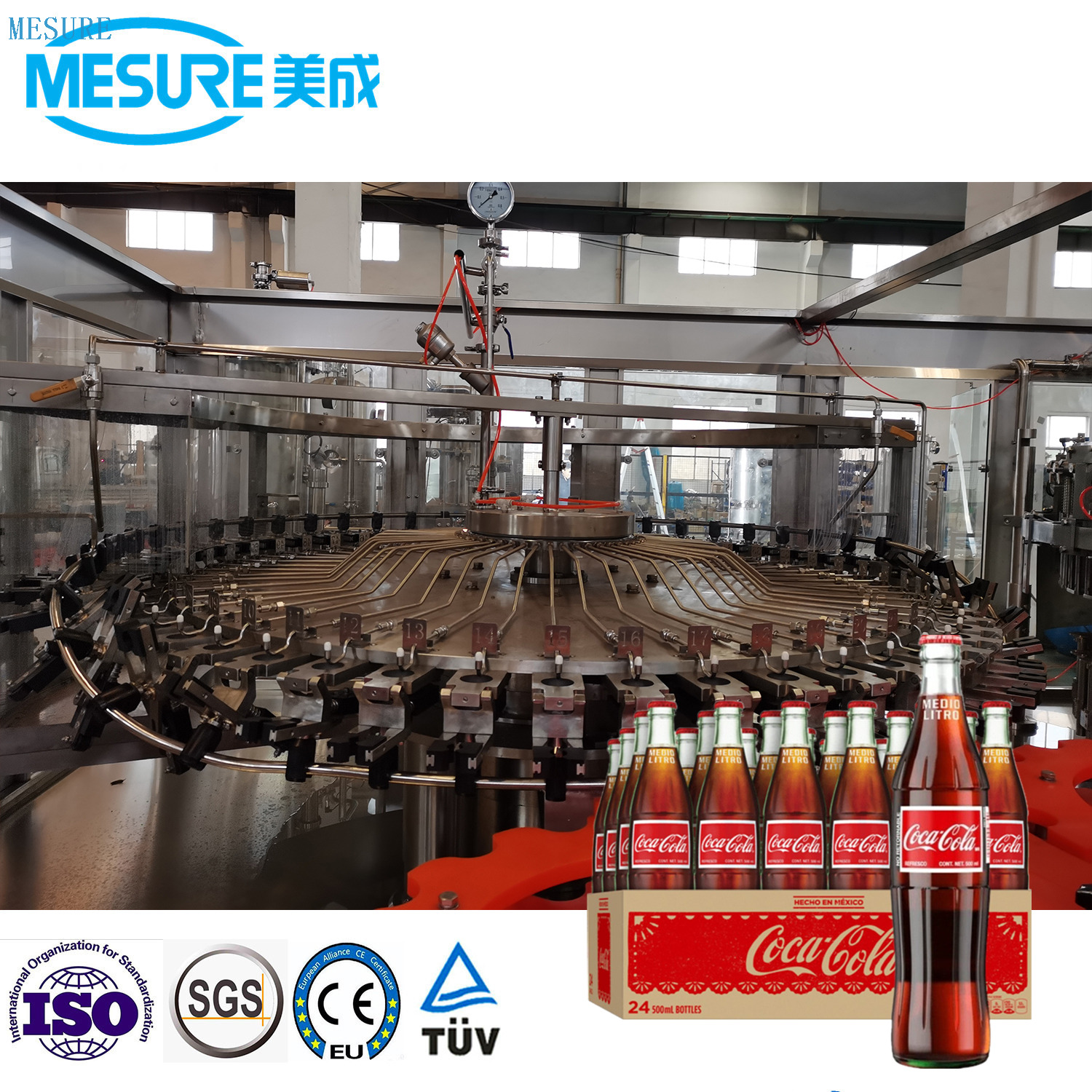 Efficient Glass Bottle Sparkling Carbonated Drink Filling Line Machinery