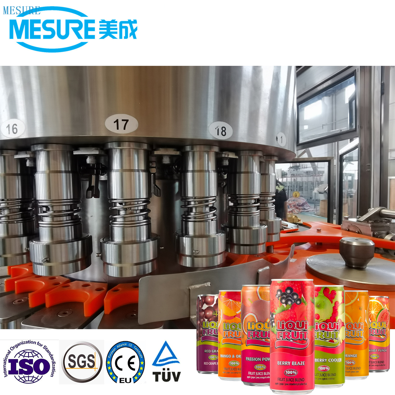 High Quality Liquid Automatic Fruit Juice Filling Canning Machine on Sale