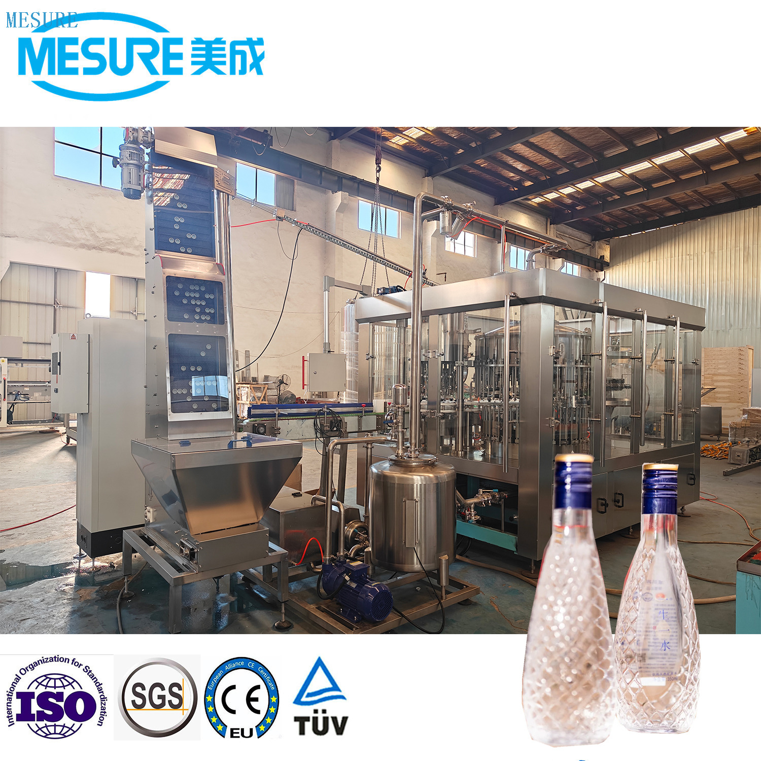 High quality filling machine for glass bottle water production