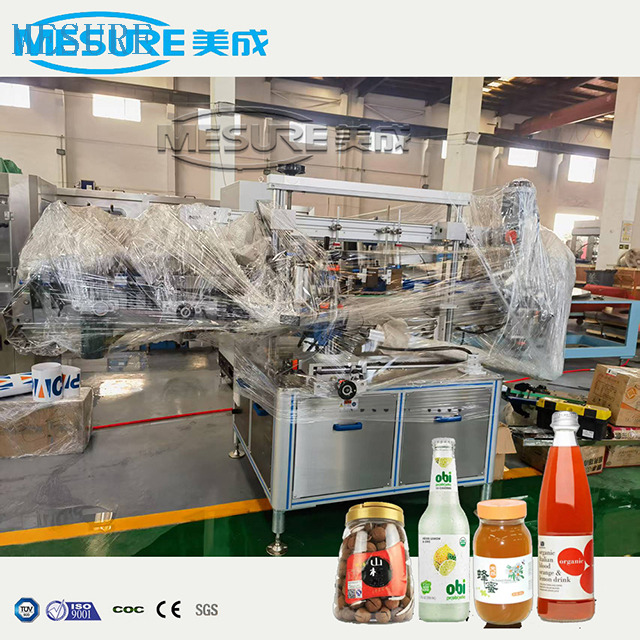 Automatic Single Double Side Wraparound Square Round Drinks PET Glass Bottle Can Self Adhesive Label Sticker Labeling Machine