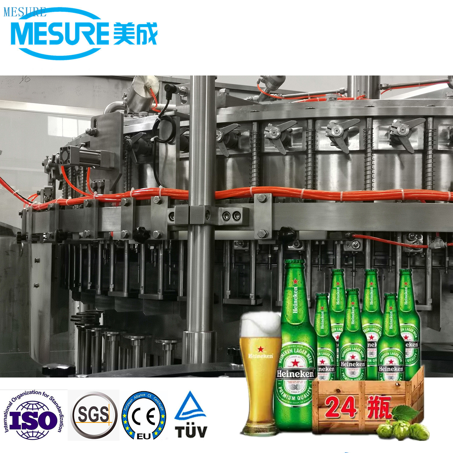 Glass Bottled Craft Beer Filling Complete Line ROPP CAP 