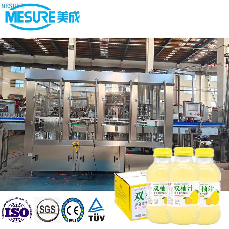 Glass Bottle Juice Warm Filling Machine Rinsing-Filling-Capping 3-in-1