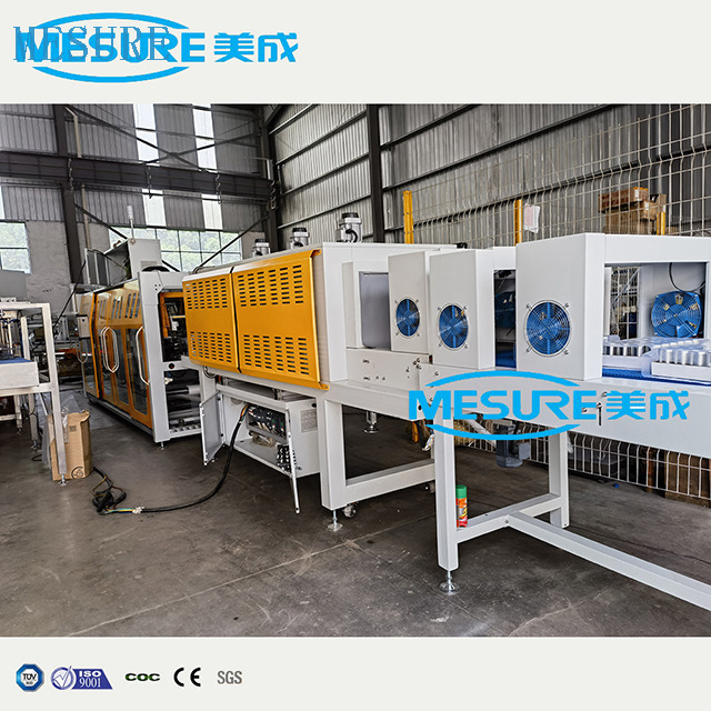 Automatic L type Linear Two or One Reel Roll PE Film Carton Pad or Tray Added Heat Shrink Wrapping Machine for Bottle Can Drinks